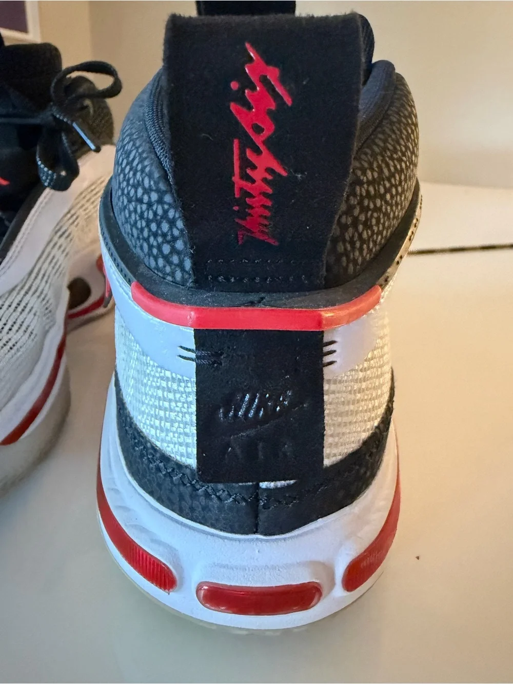 Nike Air Jordan 36 Psychic Energy Men’s White Black with Red Accent Sneakers